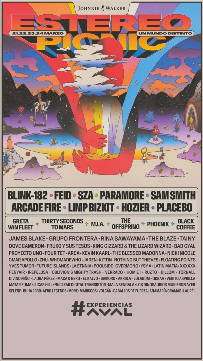 Festival Estéreo Picnic 2024 presenta Blink182, Feid, SZA, Paramore