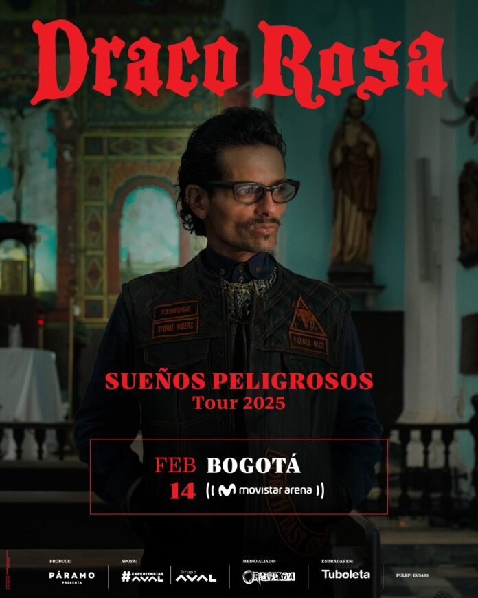 Concierto de Draco Rosa en Bogotá: Movistar Arena, 14 de febrero