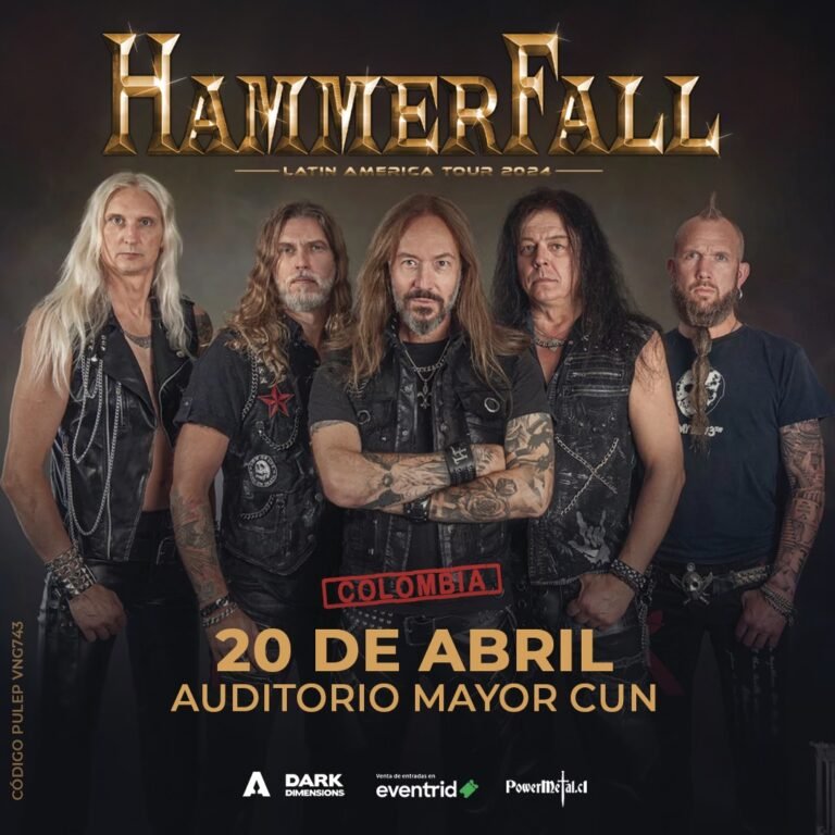 HammerFall en Bogotá: el Martillo del metal resuena en América Latina