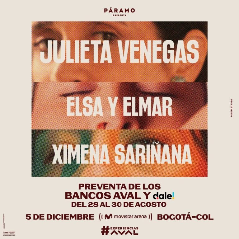 Julieta Venegas, Elsa y Elmar y Ximena Sariñana en concierto en el Movistar Arena de Bogotá