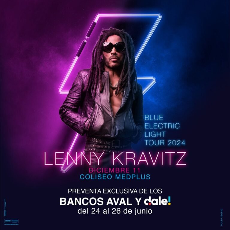 Lenny Kravitz en Colombia en el marco de la Gira Mundial Blue Electric Light Tour 2024