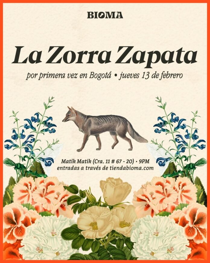 La Zorra Zapata Conquistará Bogotá con su Música y el Álbum 