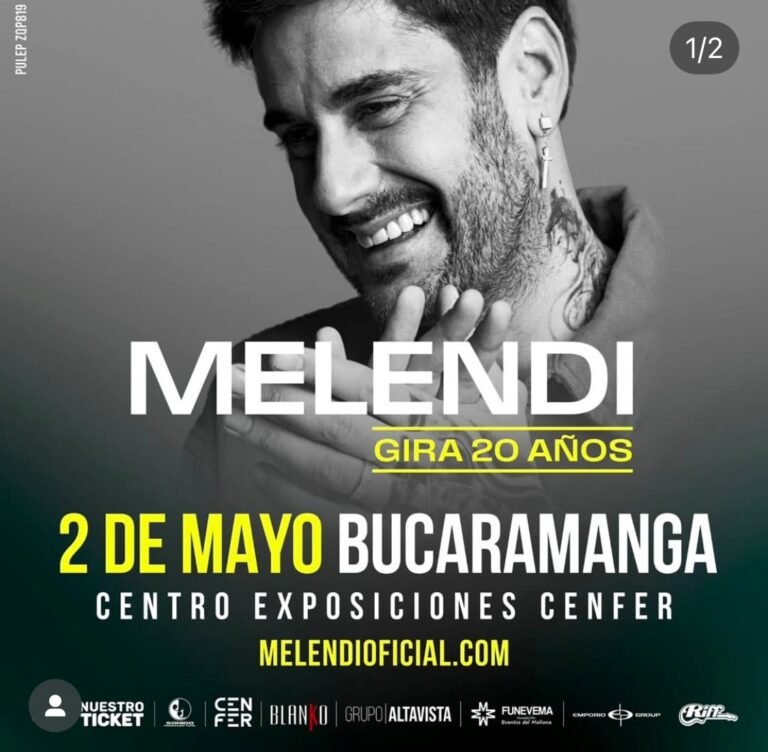 Melendi en vivo en Bucaramanga: entradas y detalles de su concierto en 2025