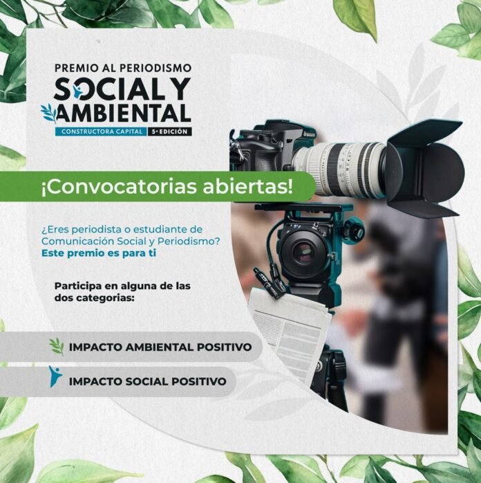 Premio al Periodismo Social y Ambiental 2024: inscripciones abiertas