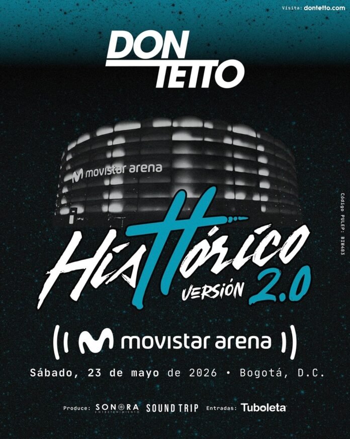 Don Tetto en Movistar Arena 2026: Una Noche Épica con 'Histórico 2.0'