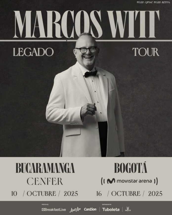 Gira “Legado”: Marcos Witt Regresa a Colombia con Conciertos en Bogotá y Bucaramanga