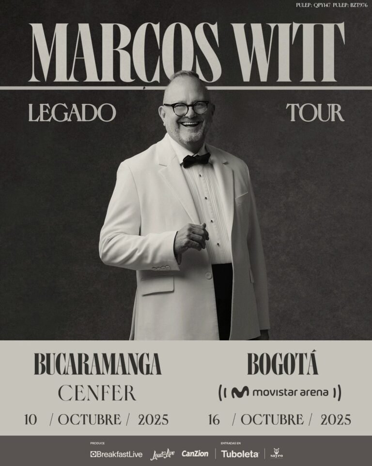 Marcos Witt anuncia su gira “Legado” en Colombia: fe, música y reflexión en Bogotá y Bucaramanga
