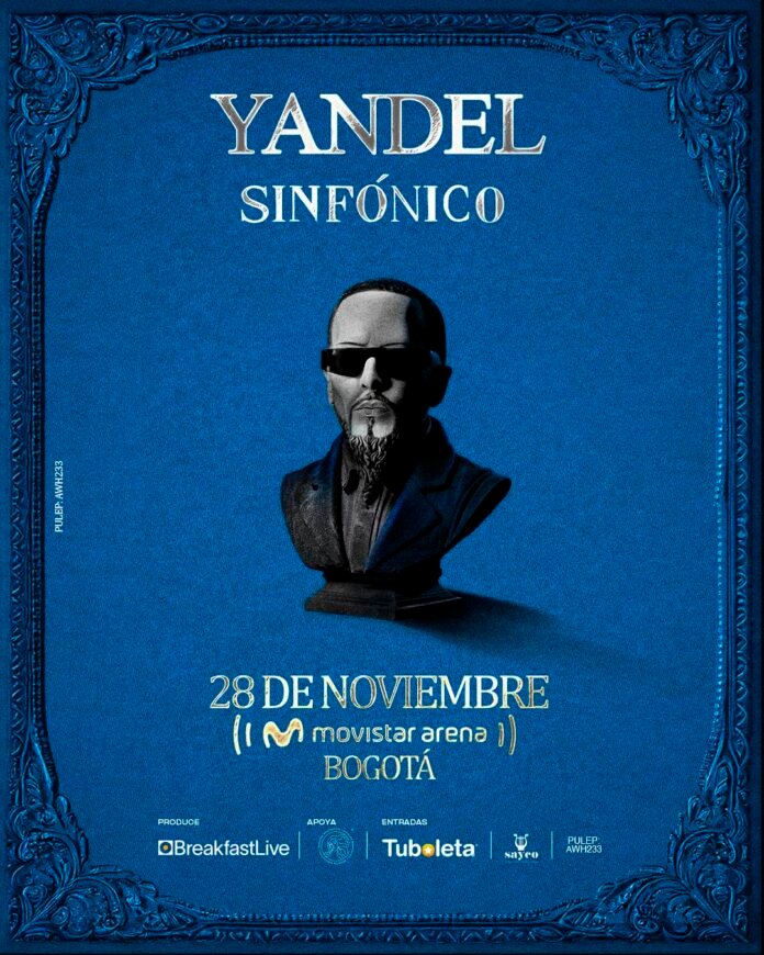 Yandel Sinfónico en Bogotá: Reggaetón y Orquesta el 28 de Noviembre