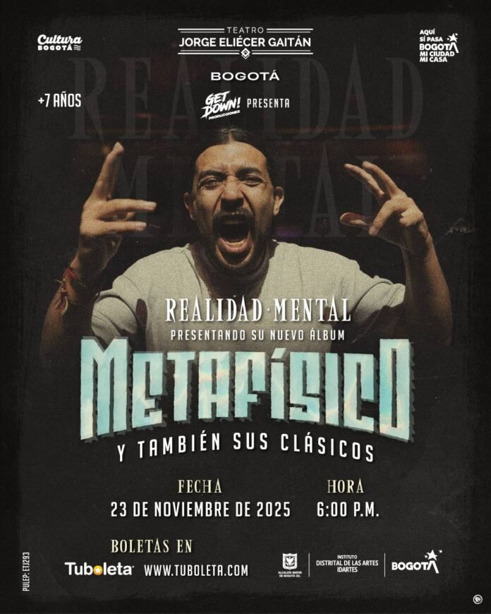 Concierto de Rap: Realidad Mental Llega a Bogotá con "Metafísico".