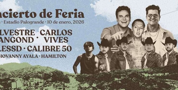 Cartel Oficial: Silvestre Dangond, Carlos Vives y Calibre 50 en Manizales