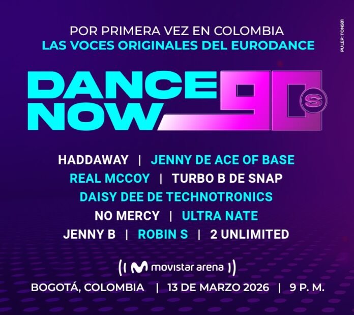 Eurodance en el Movistar Arena: Artistas y Boletas del Dance Now Tour