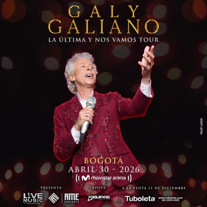 Bogotá, Primera Ciudad del Tour de Despedida de Galy Galiano