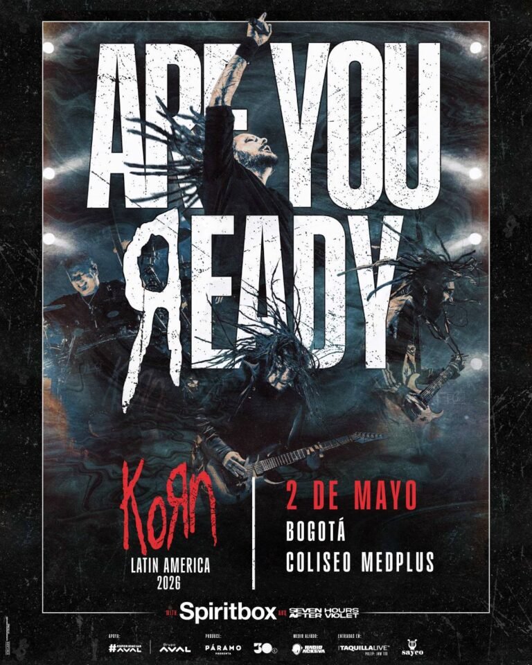 KoЯn regresa a Bogotá: Todo sobre su concierto en el Coliseo MedPlus