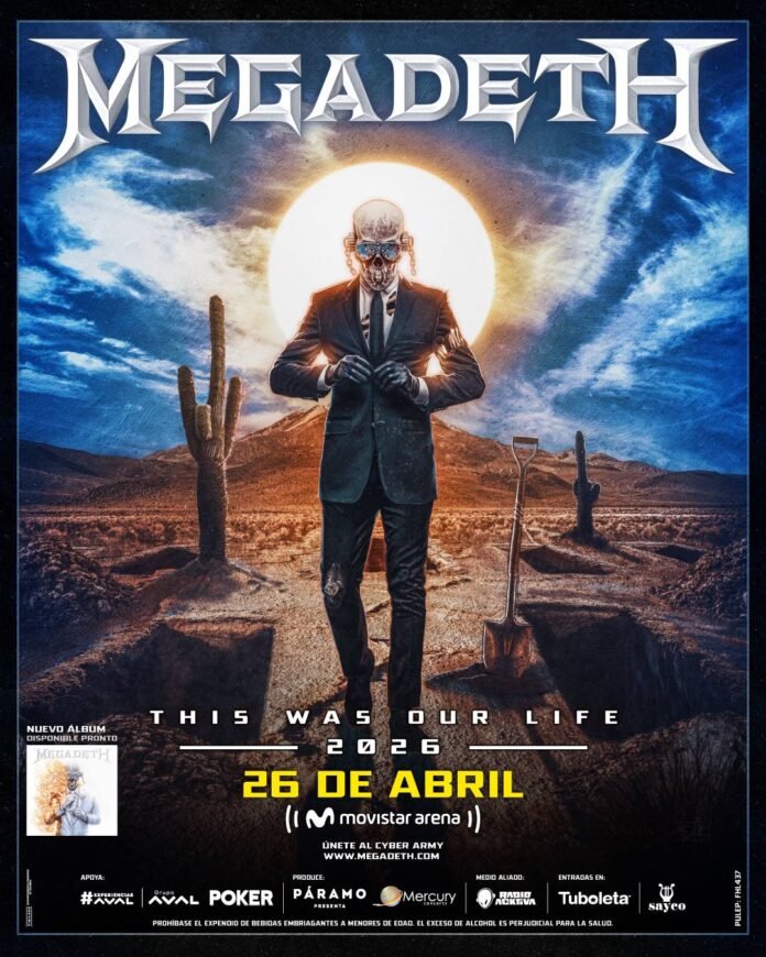 Megadeth se despide de Colombia: Fecha, preventa y boletas del adiós