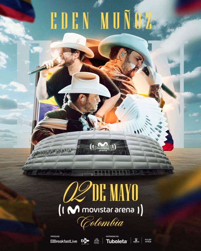 Concierto de Eden Muñoz en Bogotá: Todo sobre su debut en el Movistar Arena