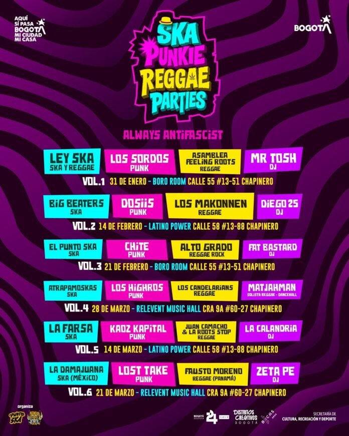 Ska, Punk y Reggae en Bogotá 2026: 6 conciertos imperdibles en Chapinero