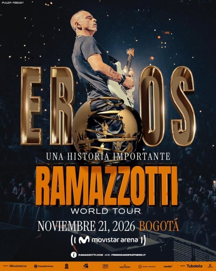Eros Ramazzotti vuelve al Movistar Arena: Todo sobre su concierto en Bogotá