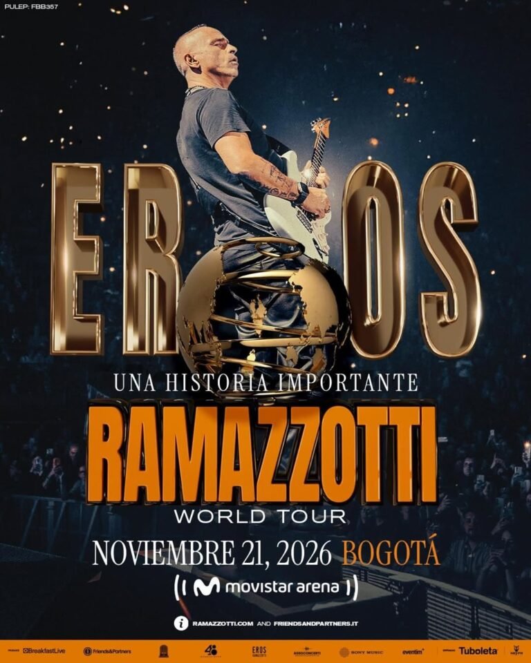 Eros Ramazzotti vuelve al Movistar Arena: Todo sobre su concierto en Bogotá
