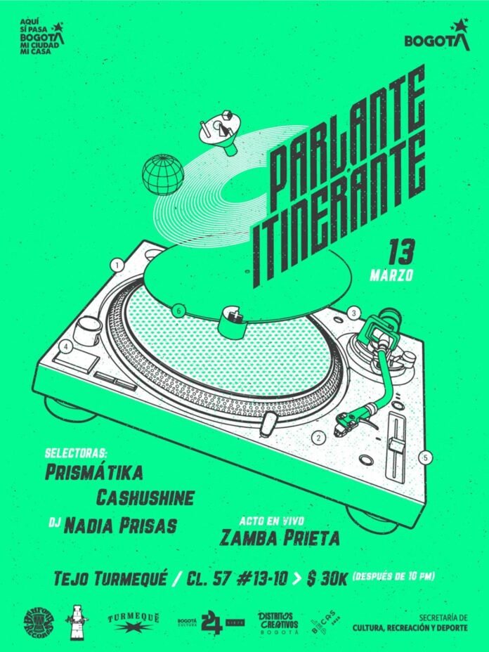 Zamba Prieta y DJs locales: Guía para el cierre de Parlante Itinerante en Chapinero