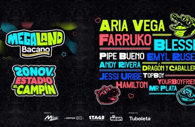 Megaland Bacano 2026: Line up oficial con Farruko, Blessd y Aria Vega